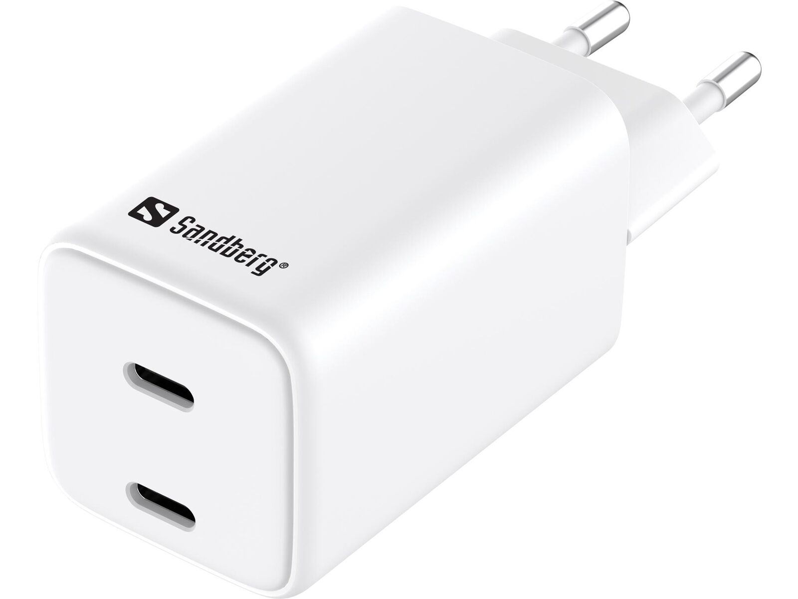Sandberg AC Charger Dual USB-C PD65W EU (AC Charger Dual USB-C PD65W EU - Warran