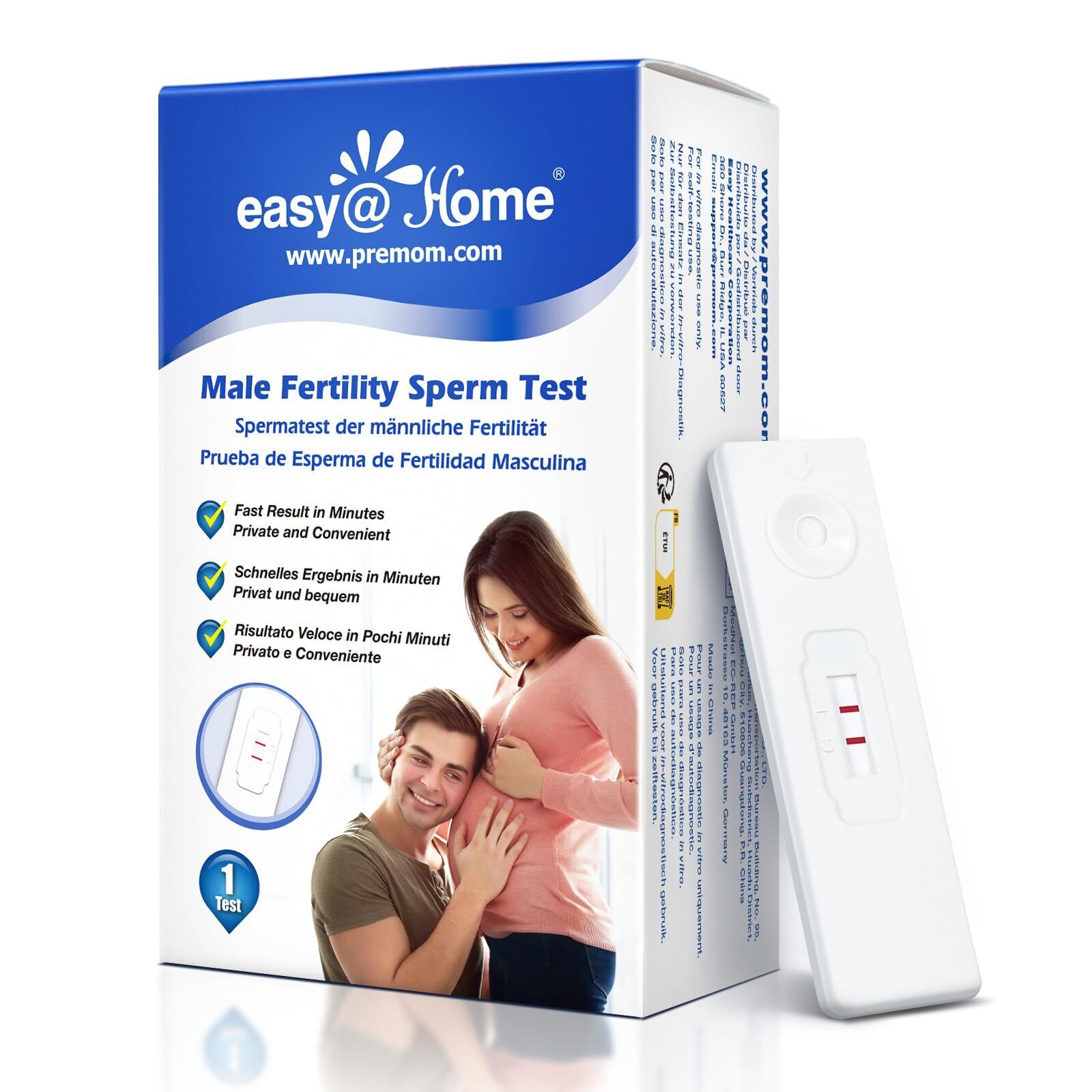 Test Fertilità Maschile dello Sperma: Easy@Home Test Sperm Autotest (W9H)