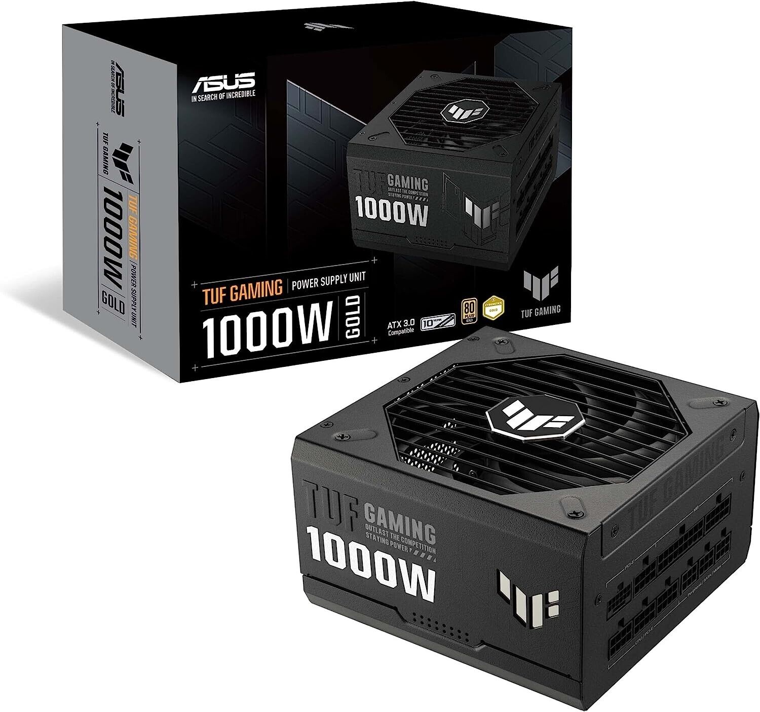 Asus TUF Gaming 1000W Gold Alimentatore PC Gaming ATX 3.0 Modulare Ventola 0dB