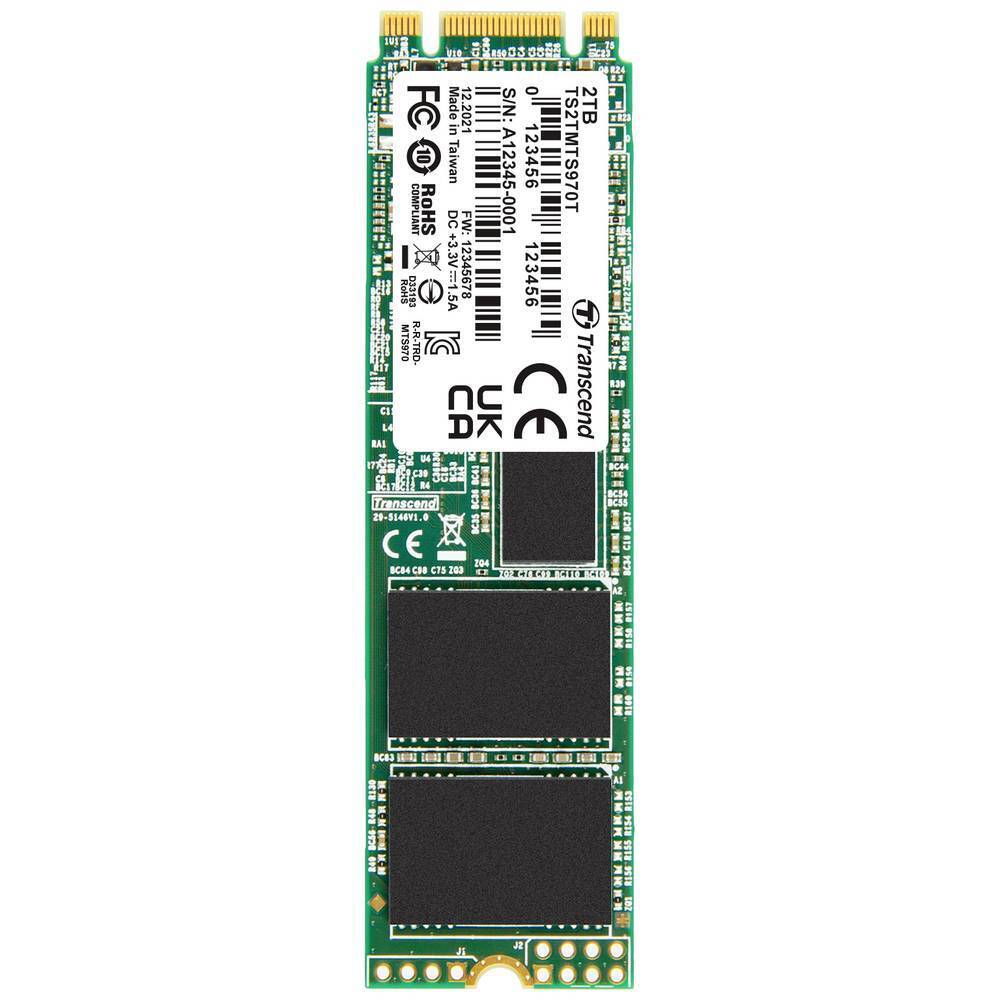 Transcend MTS970T 2 TB Memoria SSD interna SATA M.2 2280 SATA III Industrial