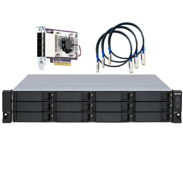 Qnap 12-BAY 2U RACK SATA JBOD EXPANSION UNIT, 2 X PSU