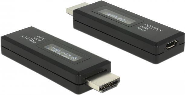 Dieser HDMI Tester mit OLED Anzeige von Delock dient zum Auslesen der im Monitor