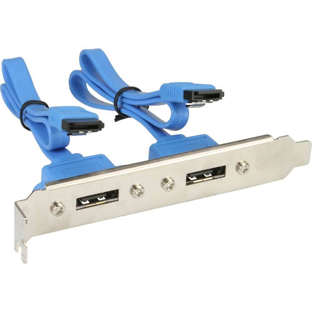 INL InLine® Staffa PCI, 2 porte eSATA esterne, 2 connettori SATA interni su cav