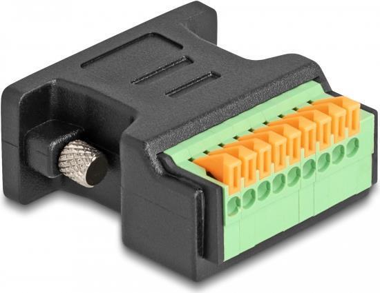 Delock Adattatore da presa D-Sub 9 a morsettiera con pulsante