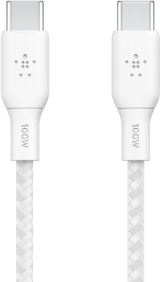 Belkin CAB014bt3MWH cavo USB 3 m USB 2.0 USB C Bianco (BELKIN BRAIDED USB-C TO U