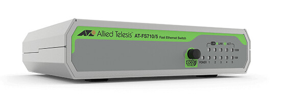 Allied Telesis FS710/5 Non gestito Fast Ethernet (10/100) Verde Grigio