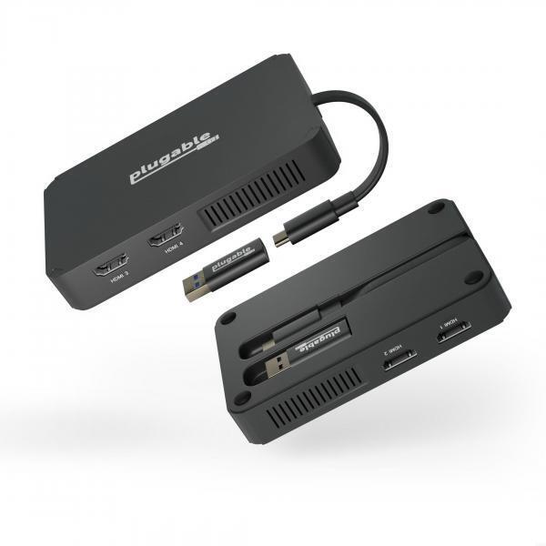 Plugable Technologies USBC-768H4 adattatore grafico USB 1920 x 1080 Pixel Nero (