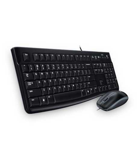 Logitech Desktop MK120 tastiera Mouse incluso USB Russo Nero (Logitech Desktop M