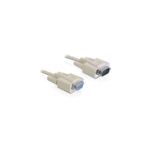Delock SuB-D9 5m Cavo Seriale Beige