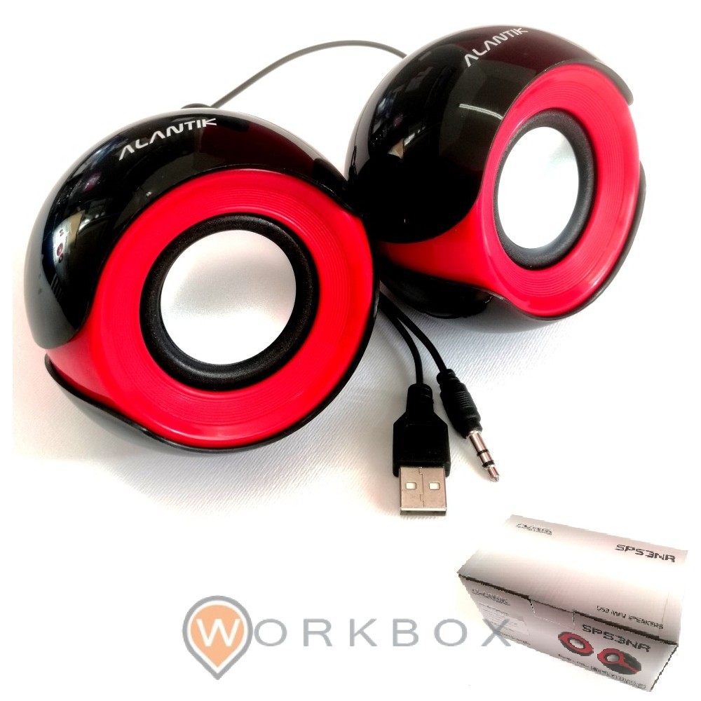 CASSE SPEAKER ALANTIK USB 2.0 BLACK-RED SPS3NR