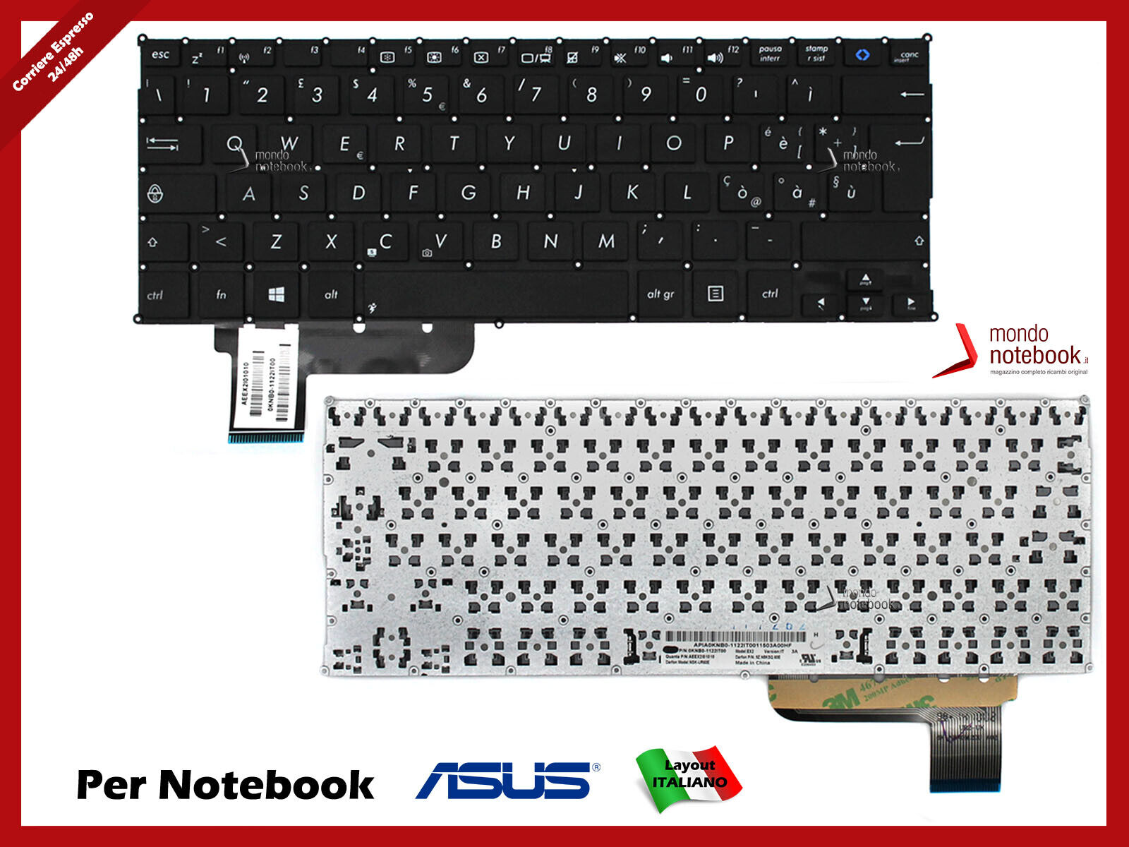 Tastiera ITA ORIGINALE per Notebook ASUS X201E X202E S200 X200 Q200