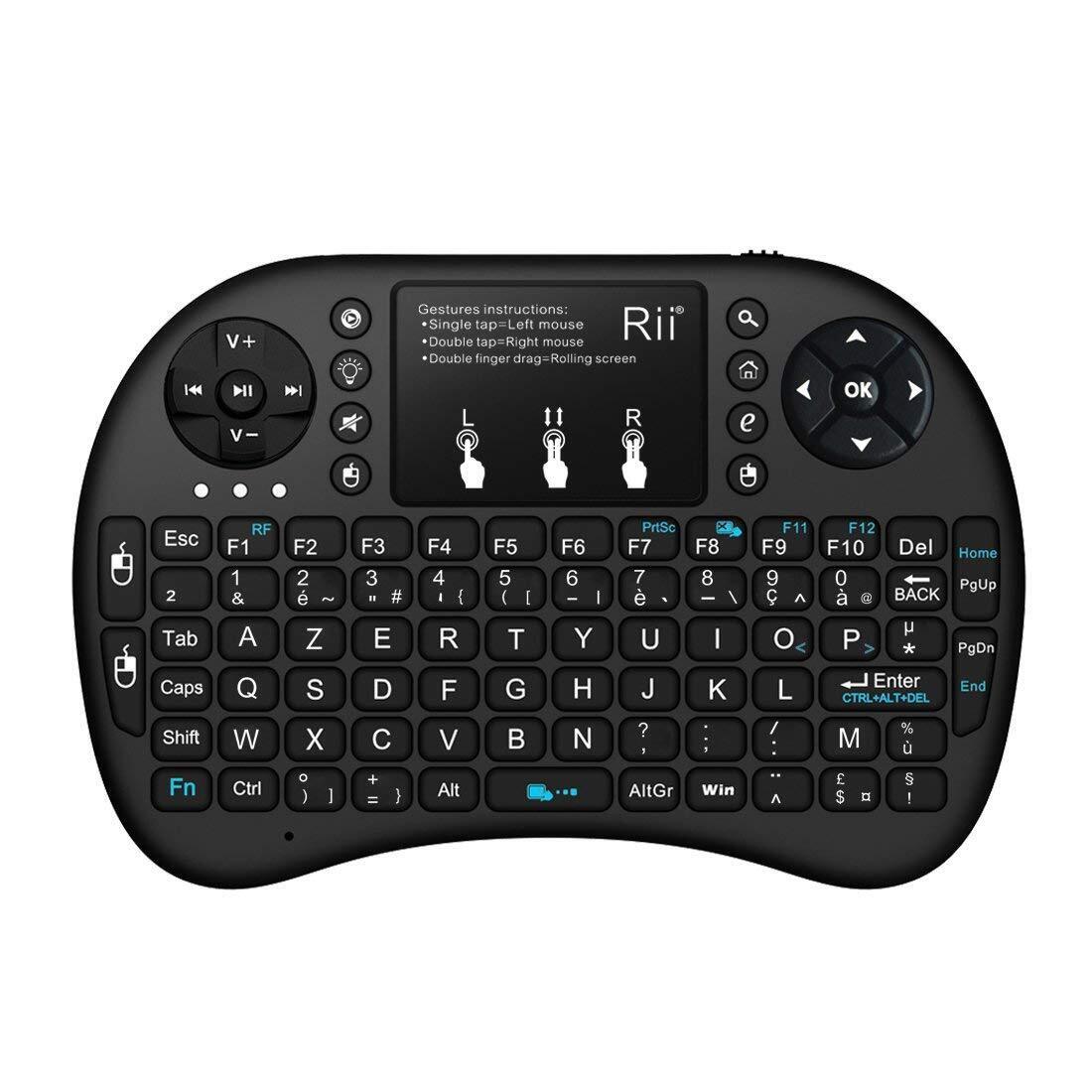Rii Mini i8+ Wireless layout AZERTY francese - Mini tastiera retroilluminata ...