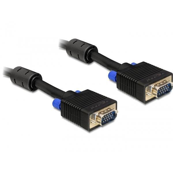 Delock 5m Vga Cable Cavo Vga Vga (D-Sub) Nero