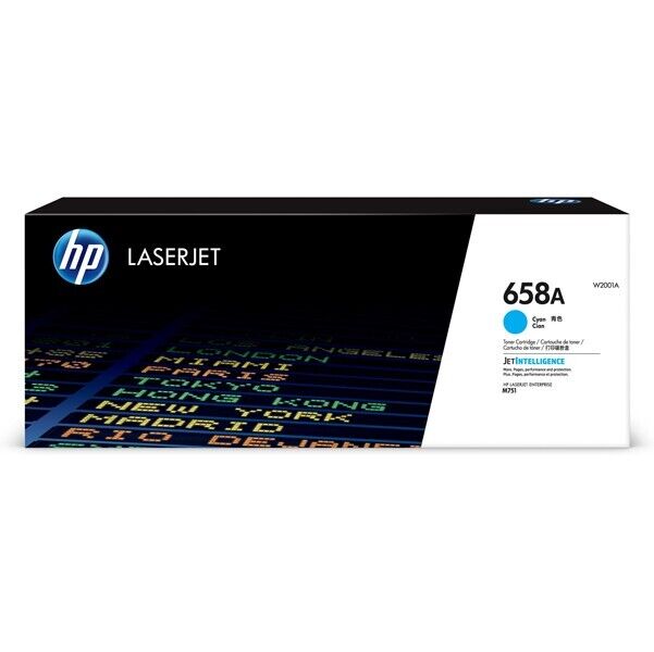 TONER LASER ORIGINALE HP LASERJET W2001A 658A CYAN