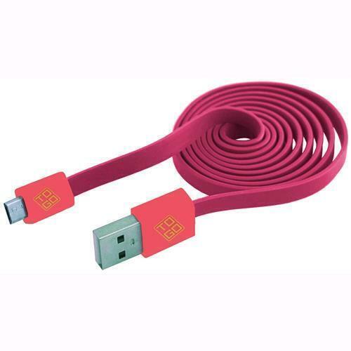 BLUEDIAMOND TO GO Cavo Flat USB AM a Micro USB M 1m A Rosa / Corallo