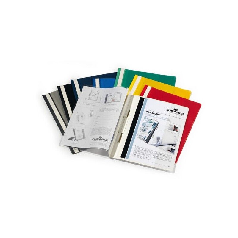 Cartellina A4 ad aghi personalizzabile BIANCO - Duraplus DURABLE 2579 (25 Pz).