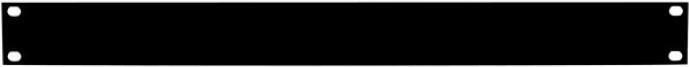 deXlan - Pannello intero rack - Nero - 1U - 483 cm (19")