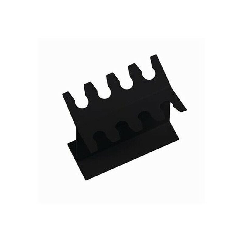 Portatimbri lineare in metallo NERO a 8 posti LEBEZ 074-N