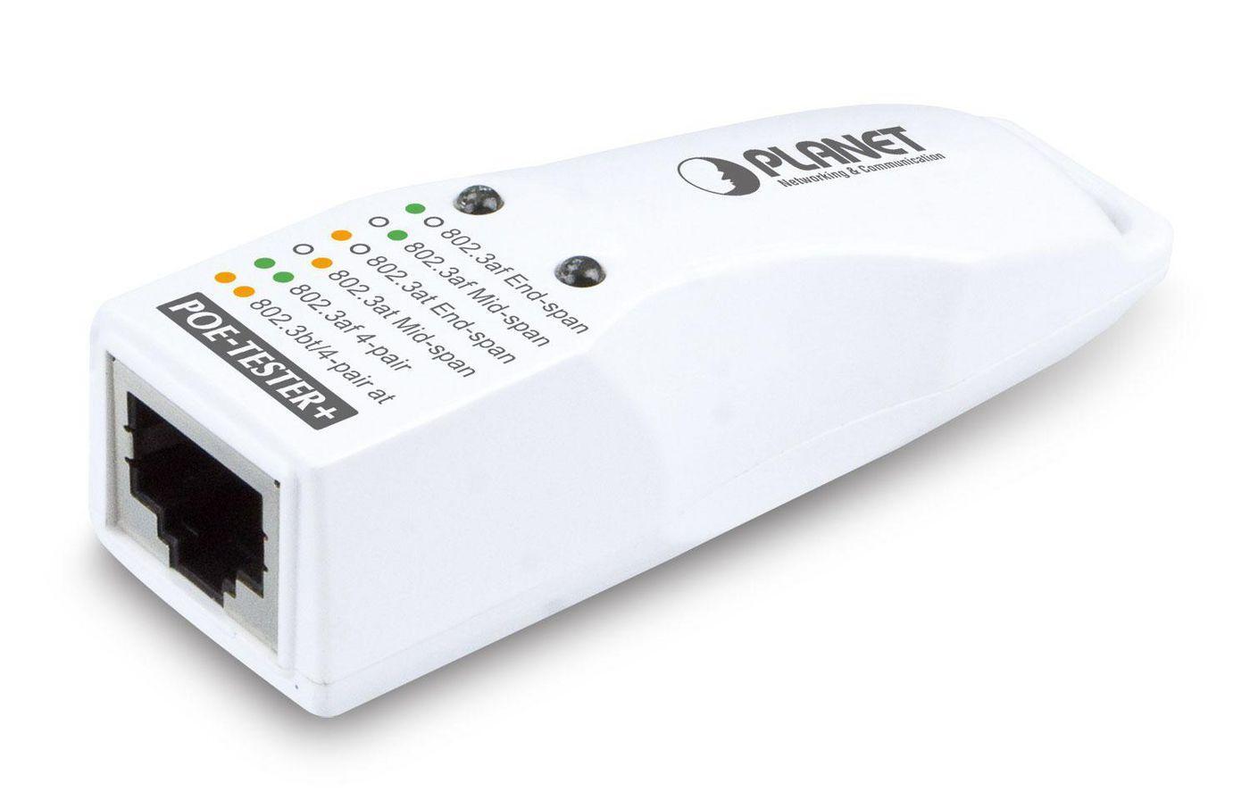 PLANET IEEE802.3bt/at/af POE Tester Tester PoE Bianco (IEEE802.3bt/at/af POE Tes