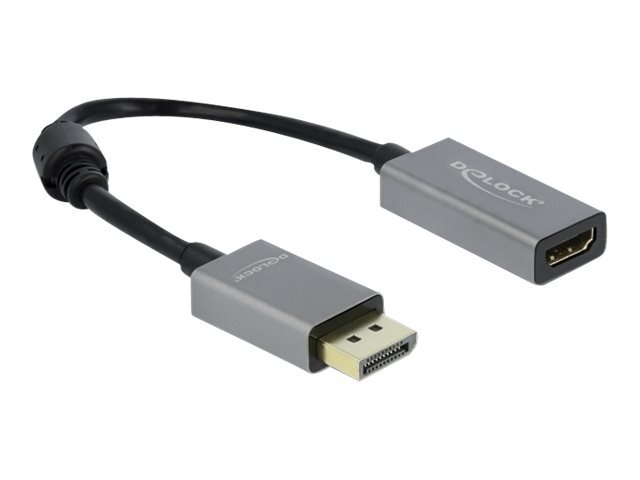 Delock Adapter DisplayPort male to HDMI female 20 cm grey, black 4K 66436