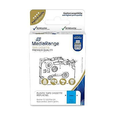 Cassetta nastro MediaRange 12mm nero/blu Brother TZ-531/TZe-531 8m