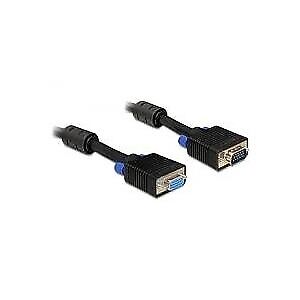 VGA 15pin Verlngerung Stecker-Buchse  2x Ferritkerne  AWG 28  Kabellnge ca. 15m
