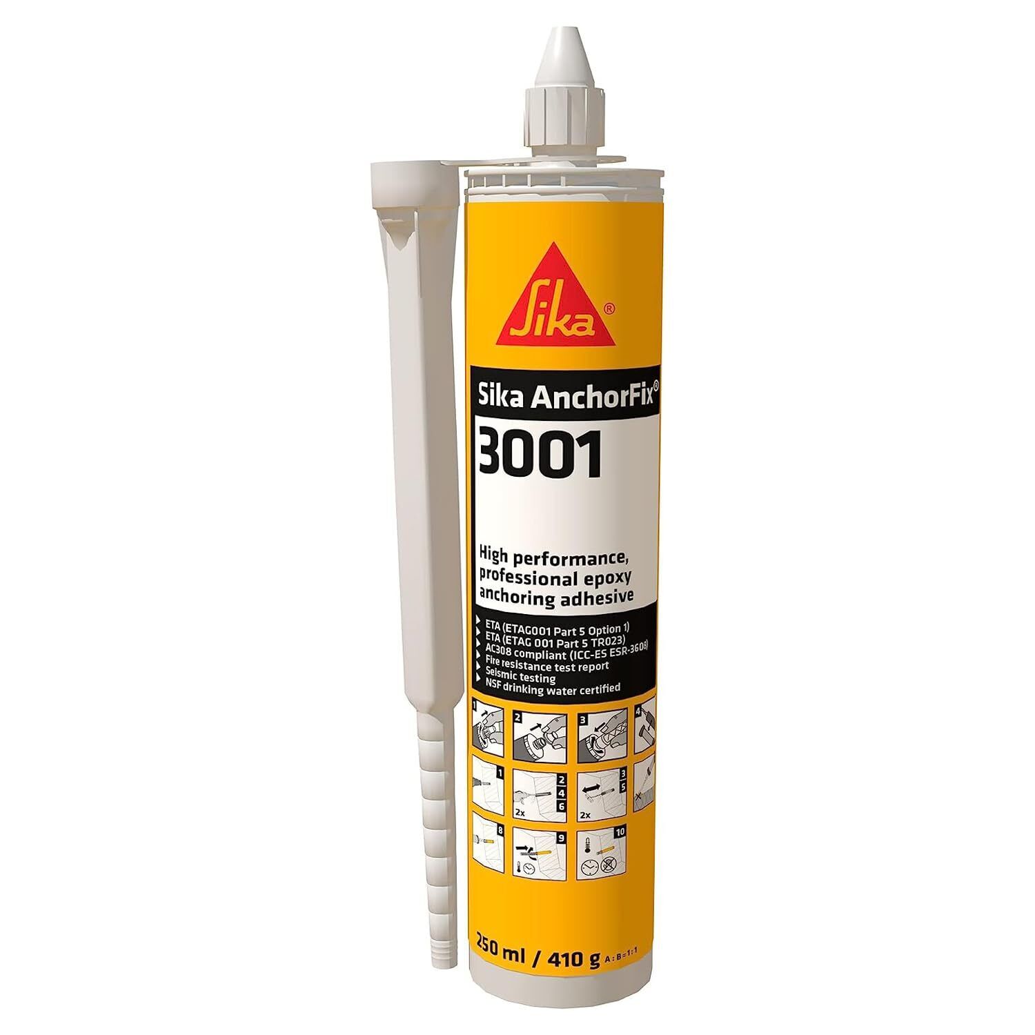 Sika - Sika AnchorFix 3001, Grigio - Adesivo per ancoraggi - Per (w4d)