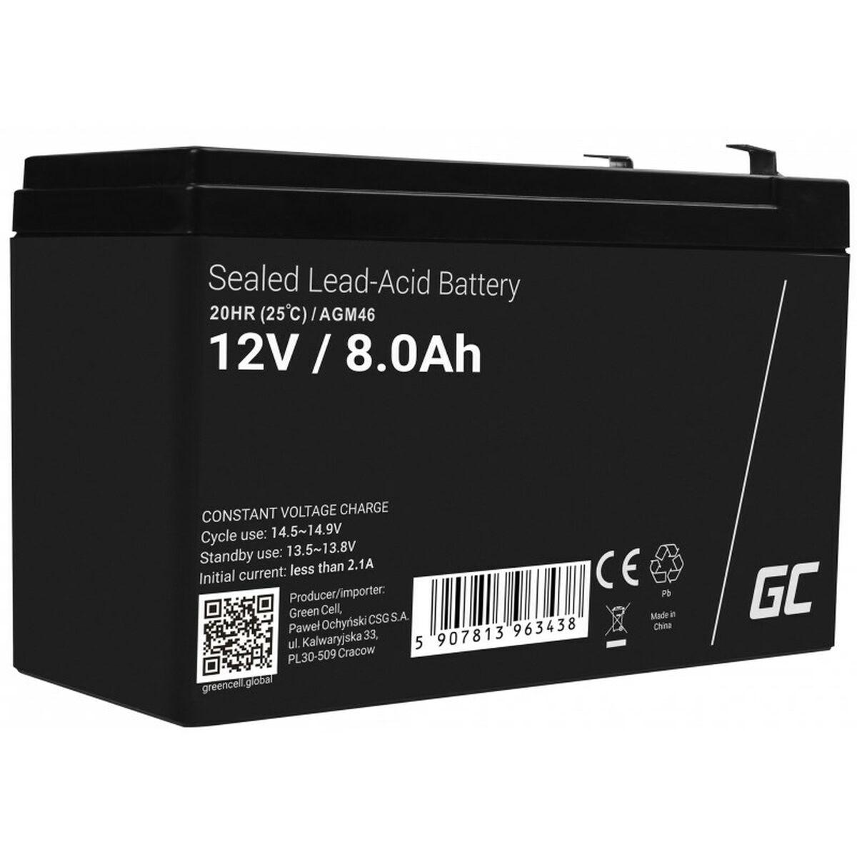 Green Cell AGM VRLA 12V 8Ah maintenance-free battery for the alarm system, cash