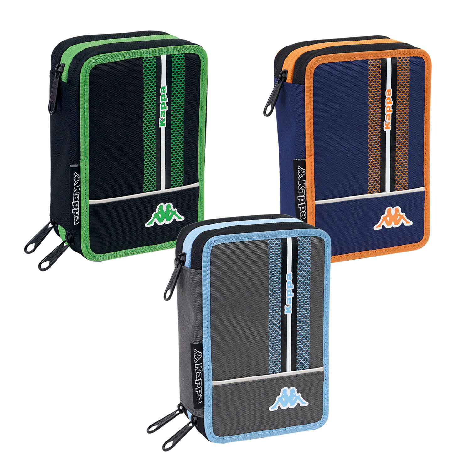 Astuccio Scuola Completo 3 Zip Seven Kappa KAPPA - X40919 GIODICART