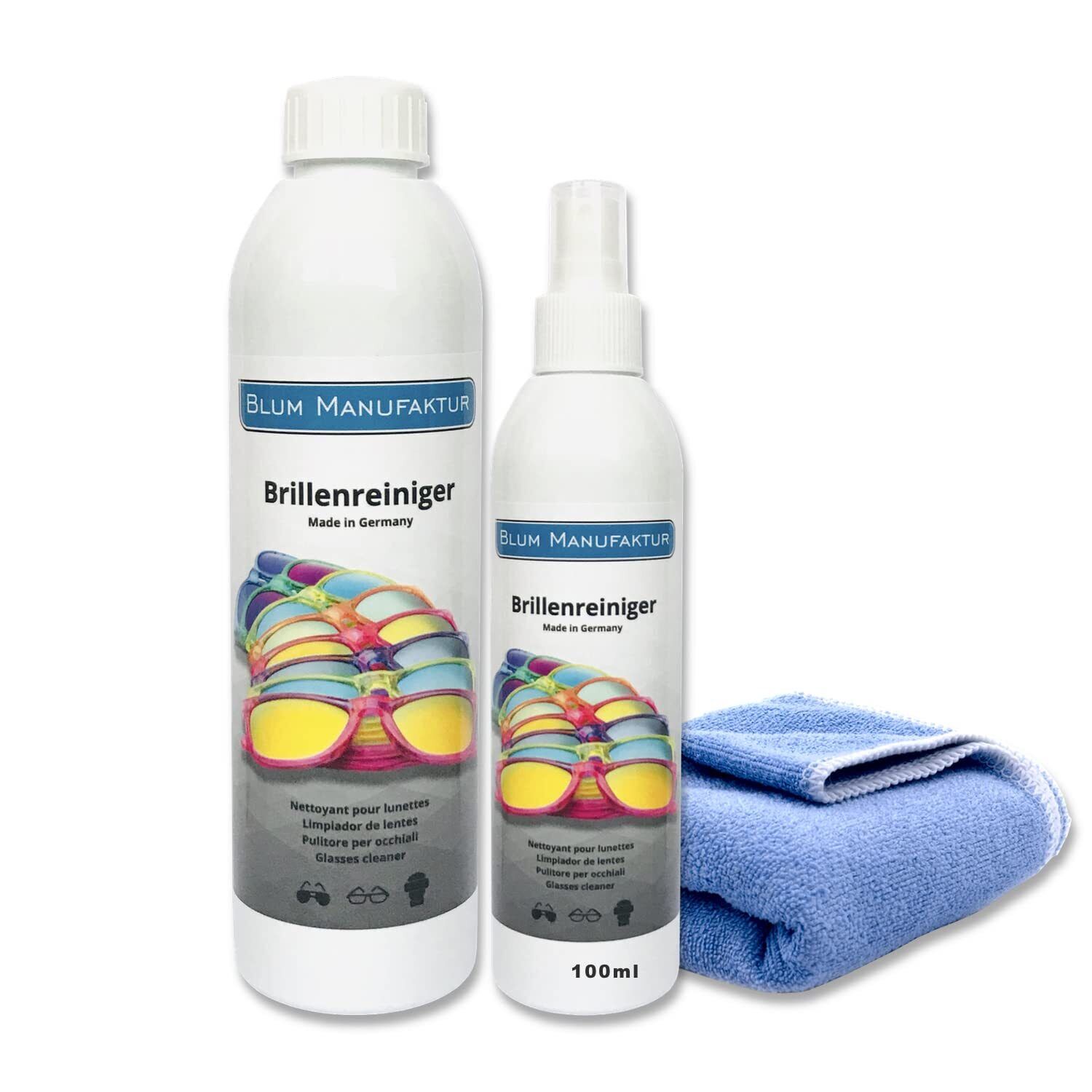 Blum Manufaktur - Detergente per occhiali da 100 ml + detergente per (c8d)
