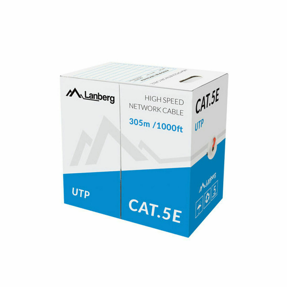 Cavo Ethernet Lan Lanberg Lcu5-10cC-0305-R Rosso 305 M