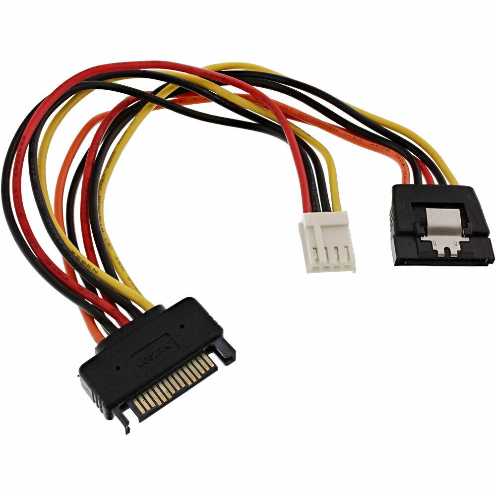 INL InLine® Cavo alimentazione interna da SATA 15 pin maschio a SATA 15 pin fem
