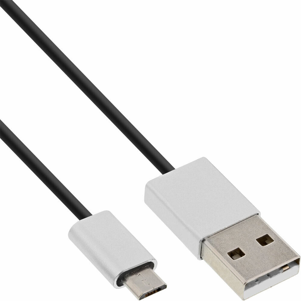 INL InLine® Cavo USB 2.0 Micro, A maschio / Micro B maschio, 1m, connettori all