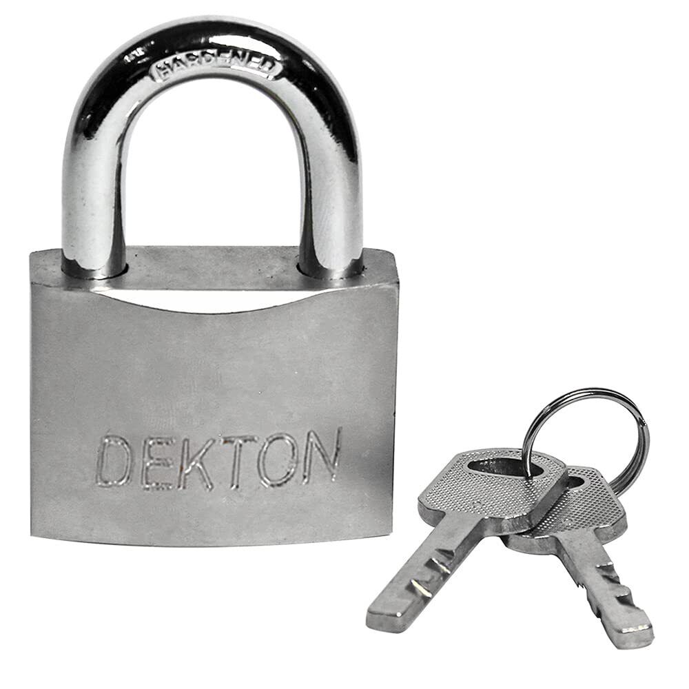 DEKTON DT70178 - Lucchetto satinato, 30 mm, colore: Argento (D6y)