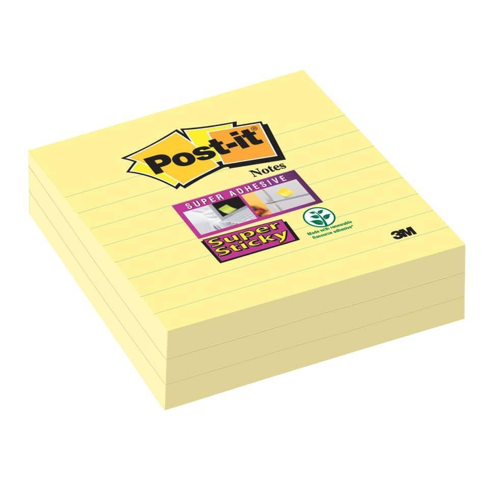 BLOCCO 70fg Post-itGiallo Canary 101x101mm A RIGHE f.to XL 675-SS3CY-EU (cfz 3)