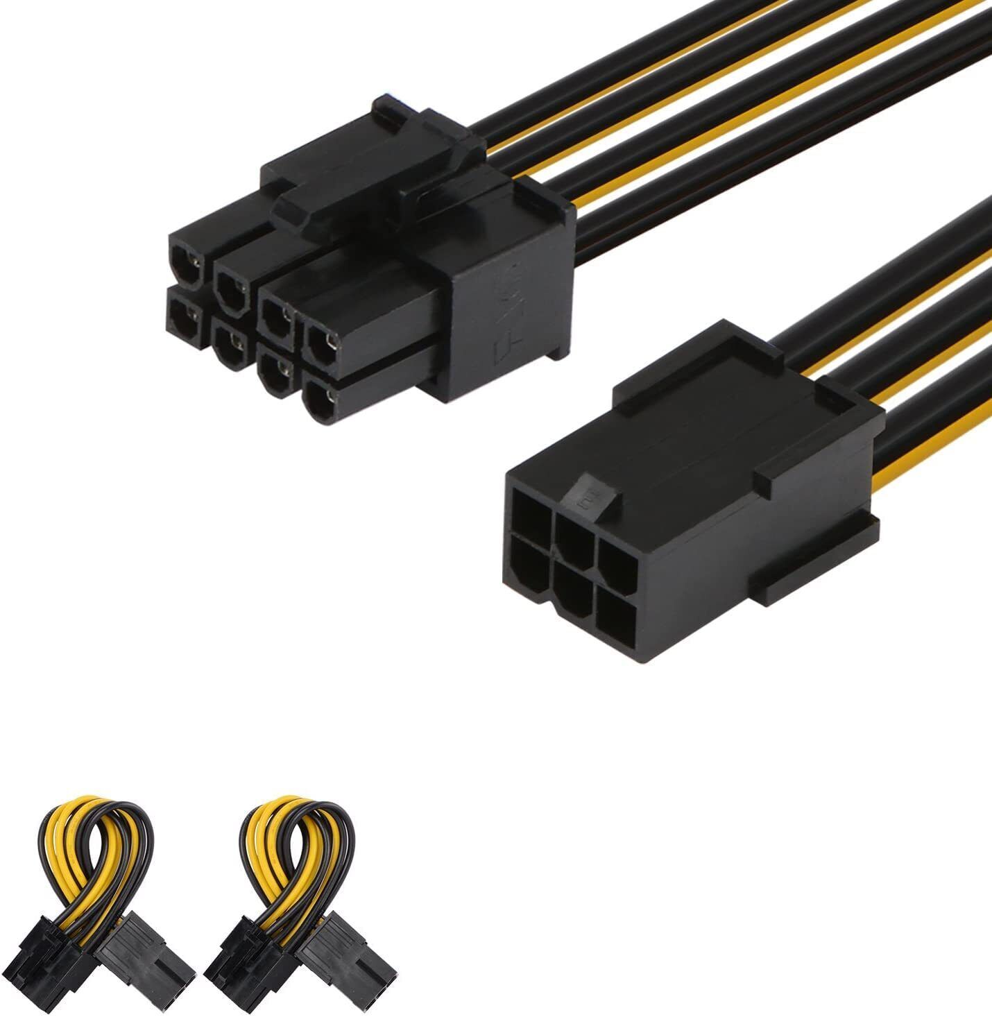 J&D 2 Confezioni 6 Pin a 8 Pin PCI Exprss PCIe Grafica Scheda Video Cavo Adat...