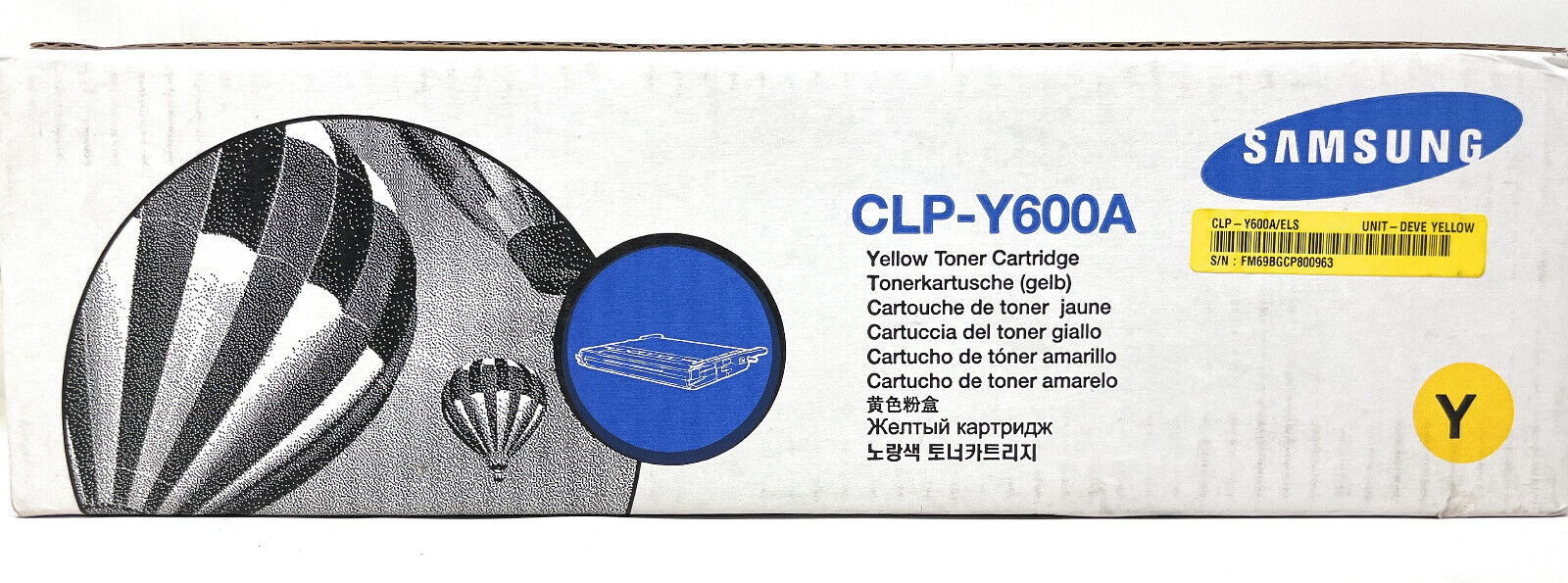 SAMSUNG CLP-Y600A Y600 TONER ORIGINALE GIALLO CLP-600/CLP-600N/CLP-650/CLP-650N