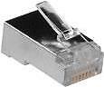 Connettore modulare schermato ACT RJ45 (8P/8C) per cavo tondo con conduttori rig