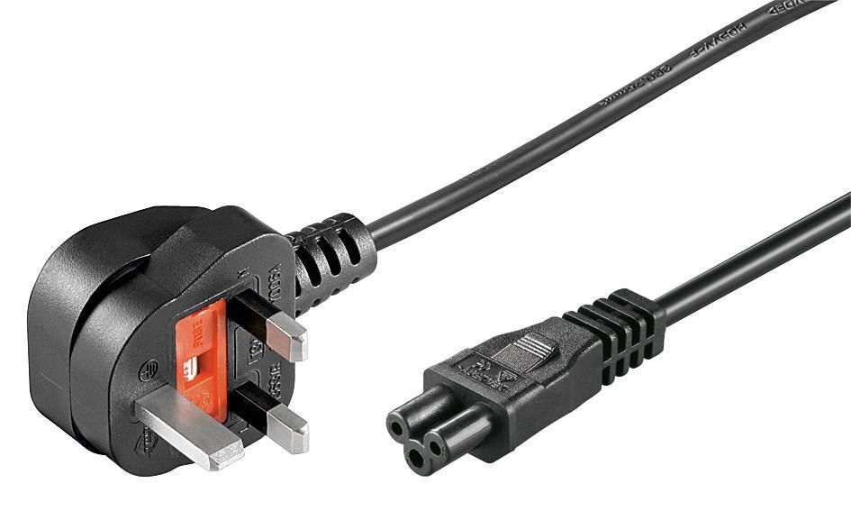 MicroConnect Power Cord UK / C5 5m Black  Power UK Type G to C5