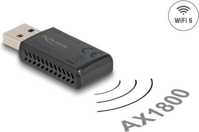 Delock Chiavetta USB Wi-Fi 6 Dual Band WLAN AX1800 (1201  574 Mbps)