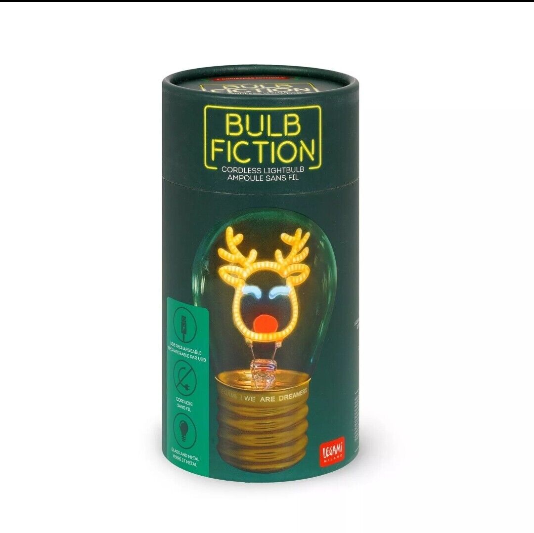 LAMPADA DA TAVOLO legami BULB FICTION natale REINDEER usb