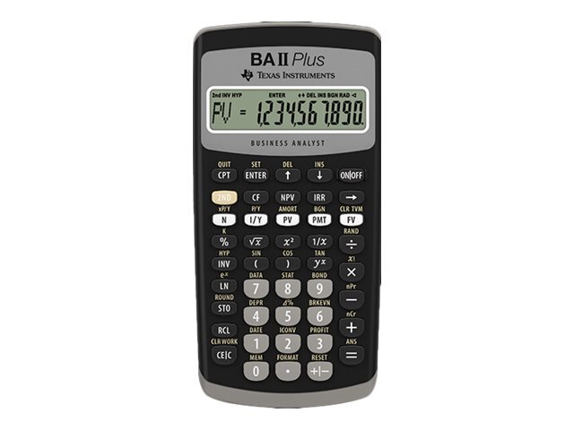 Texas Instruments BA II Plus Financial calculator 10 digits battery 10 BAII PLUS