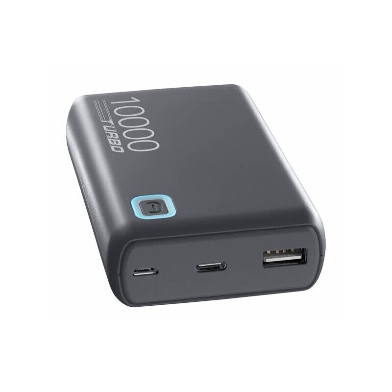 Power Bank Essence Turbo 10.000Mah Grigio Cellularline PBESSENCEPD10000D