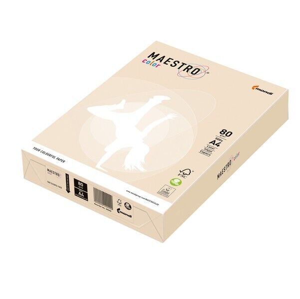 Carta Maestro color - A4 - 80 gr - color crema tenue - 500 fogli