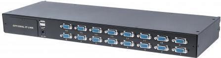 Switch KVM VGA Intellinet modulare a 16 porte - Switch KVM - 16 porte KVM - Desk
