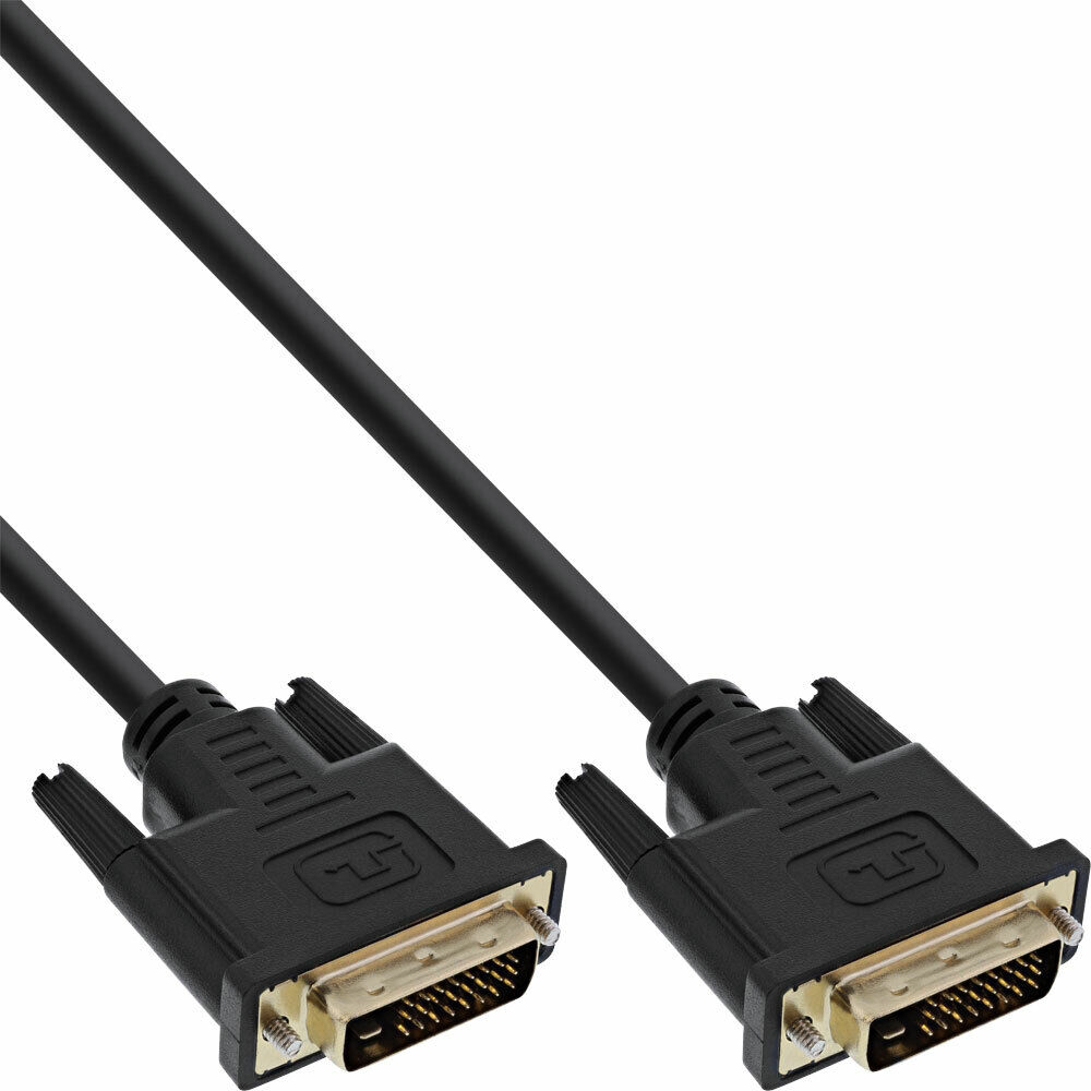 INL InLine® Cavo DVI-D 24+1 maschio / maschio, 1m, Digital, Dual Link, schermat