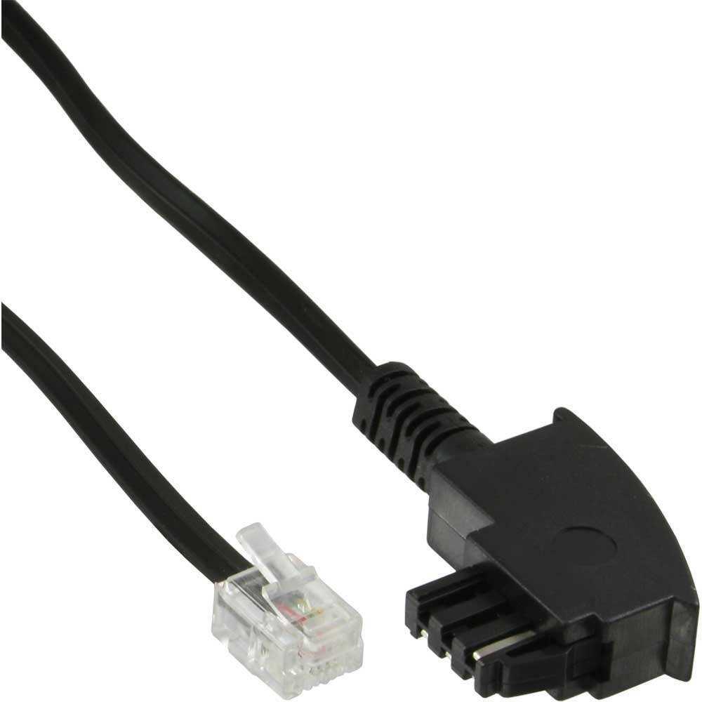 INL InLine® Cavo telefonico TAE-F maschio a RJ11 6/4 Telekom Siemens germania,