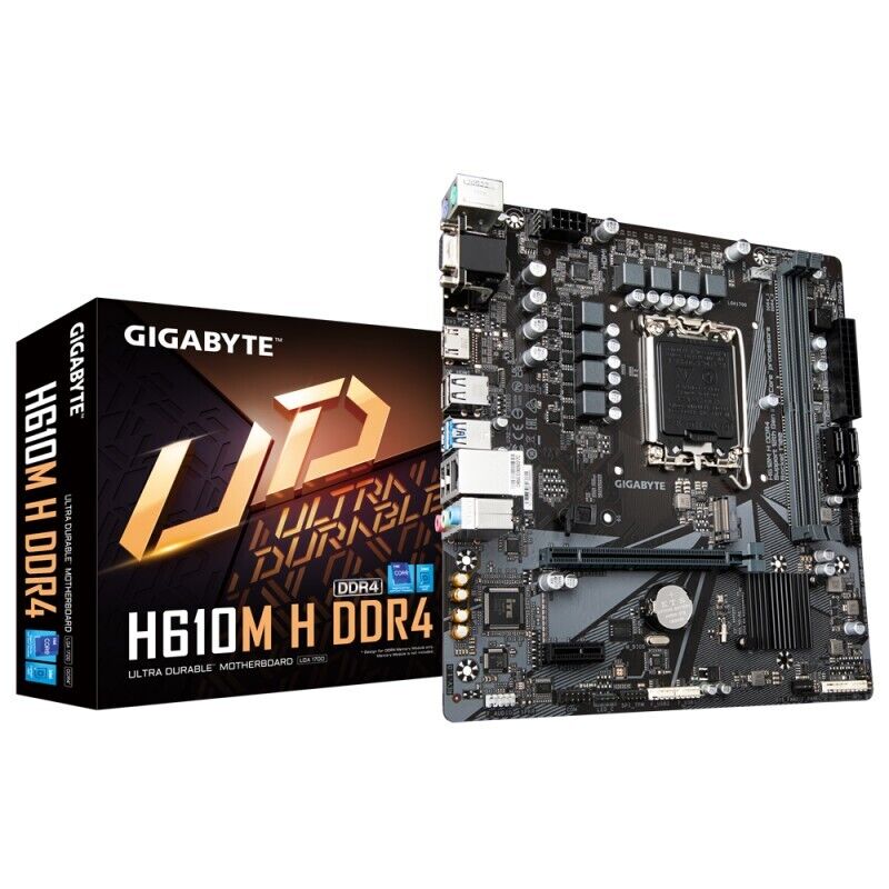 Gigabyte Main Board H610M H V2 DDR4 DDR4 Sata III sk LGA 1700 HDMI DP Micro ATX