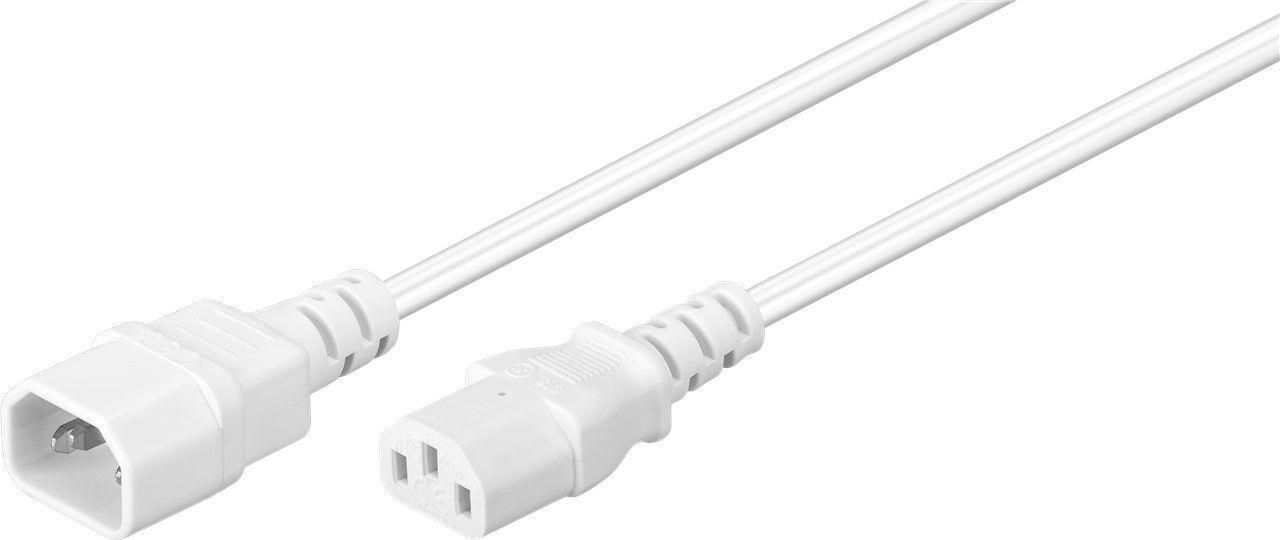 MicroConnect Power Cord C13 - C14 3m White  Extension Cable,10A/250V
