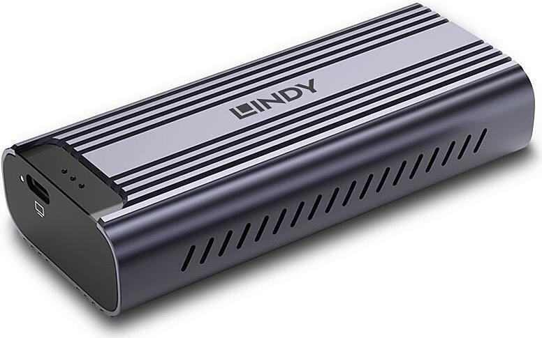Lindy 43394 contenitore di unità di archiviazione Box esterno SSD Grigio M.2